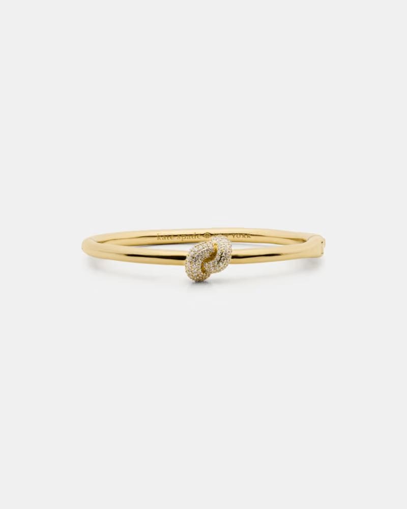 Sailor's Knot Pave Hinge Bangle
