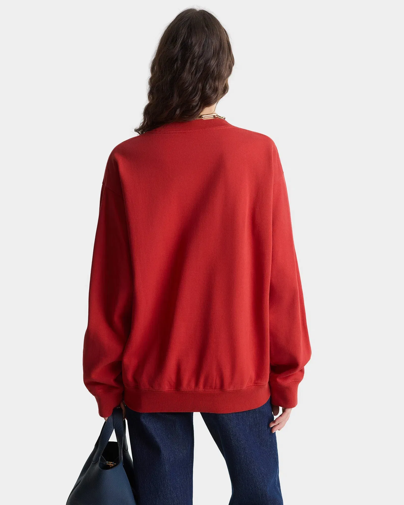 S&R Ivy Crewneck - Ruby/Navy