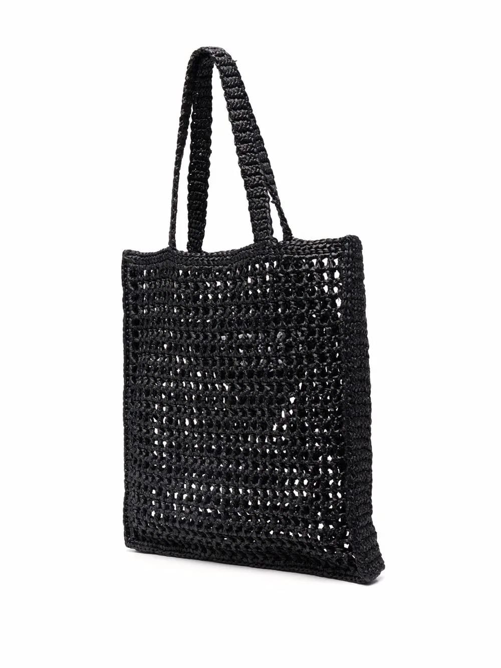 interwoven-design logo-print shoulder bag