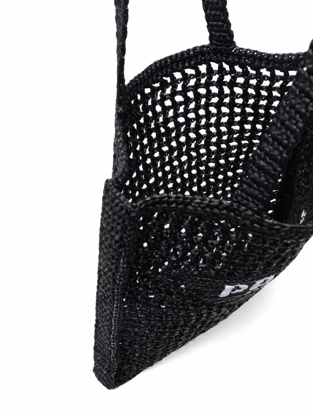 interwoven-design logo-print shoulder bag