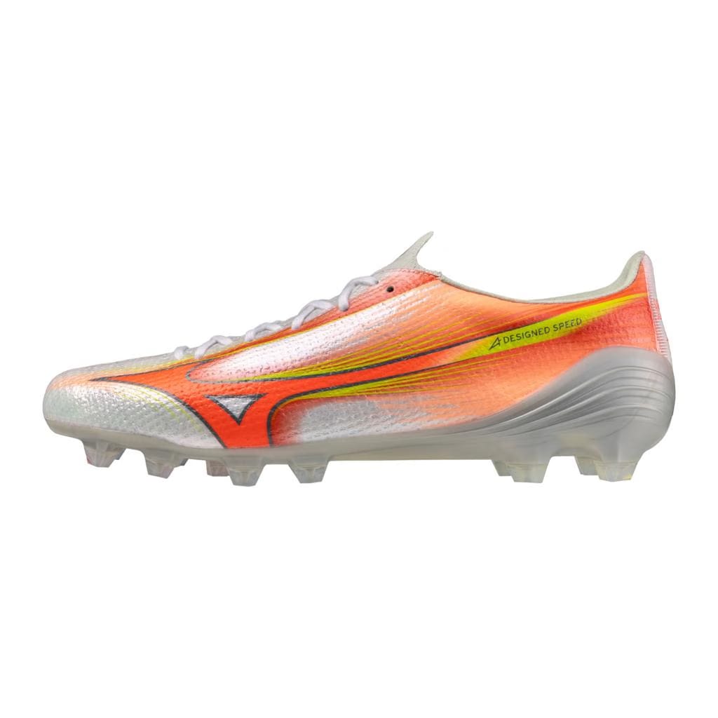 Mizuno Alpha Iii Elite Fg Firm Ground Soccer Cleat White Lava Orange