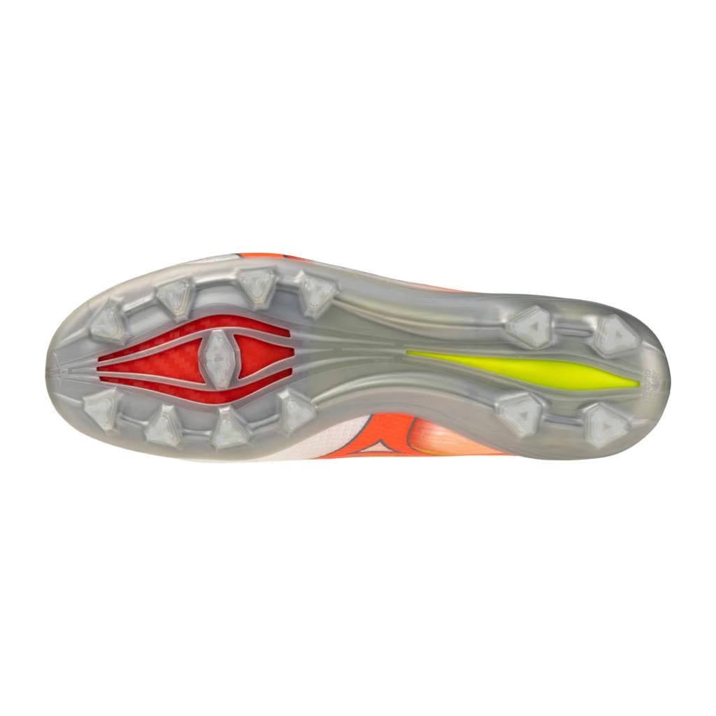 Mizuno Alpha Iii Elite Fg Firm Ground Soccer Cleat White Lava Orange