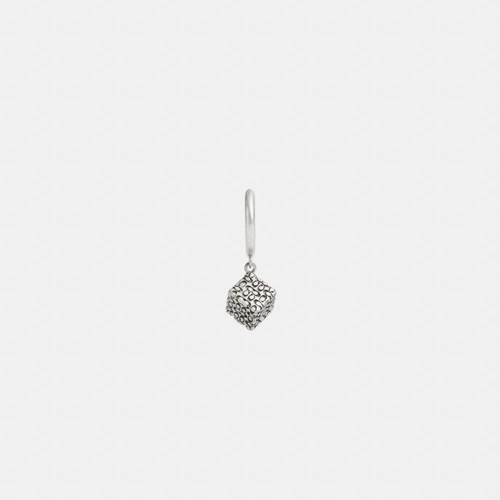 Quilted Cube Huggie Earring