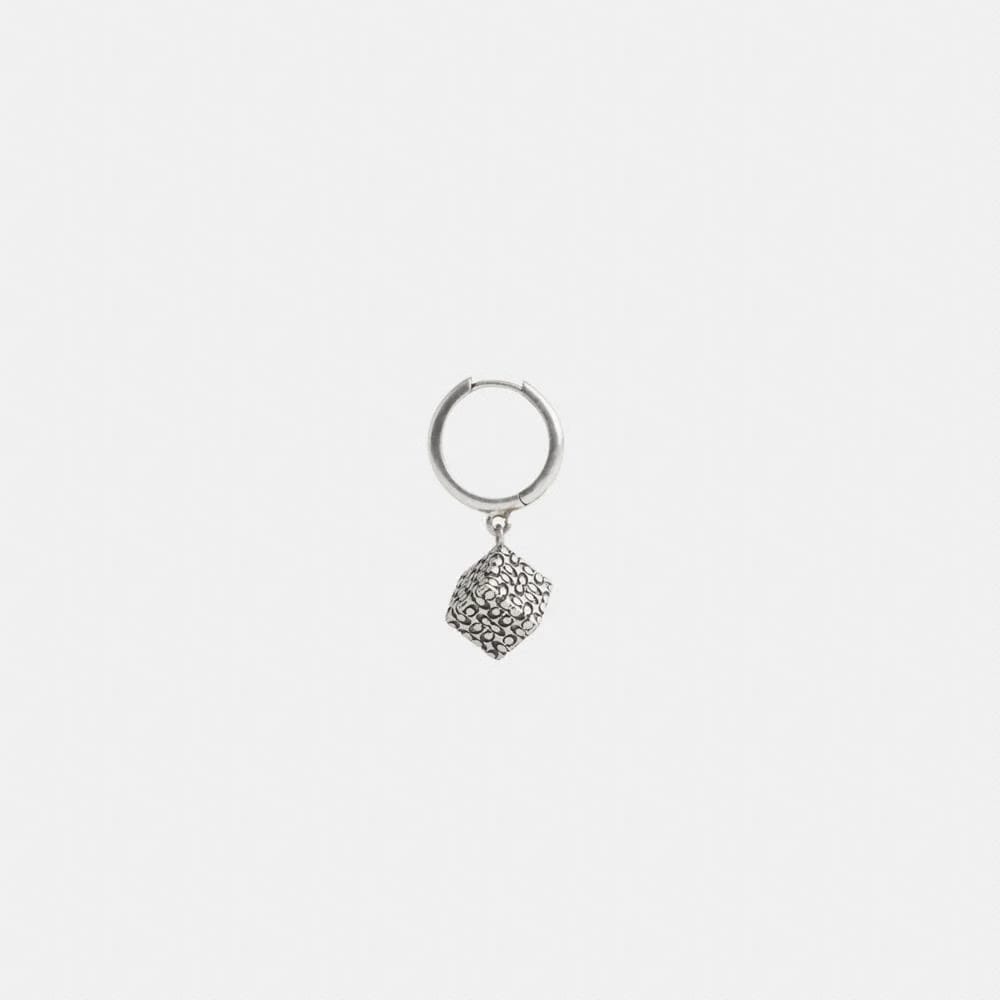 Quilted Cube Huggie Earring