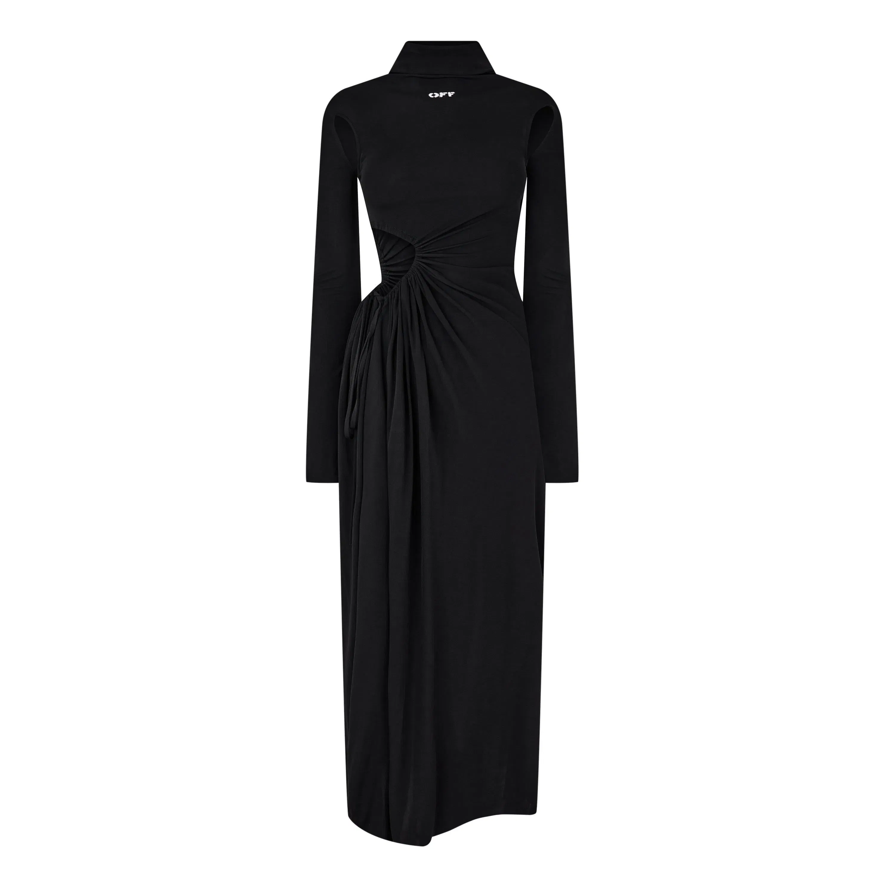 Stamp Ruched Layered Maxi Dress