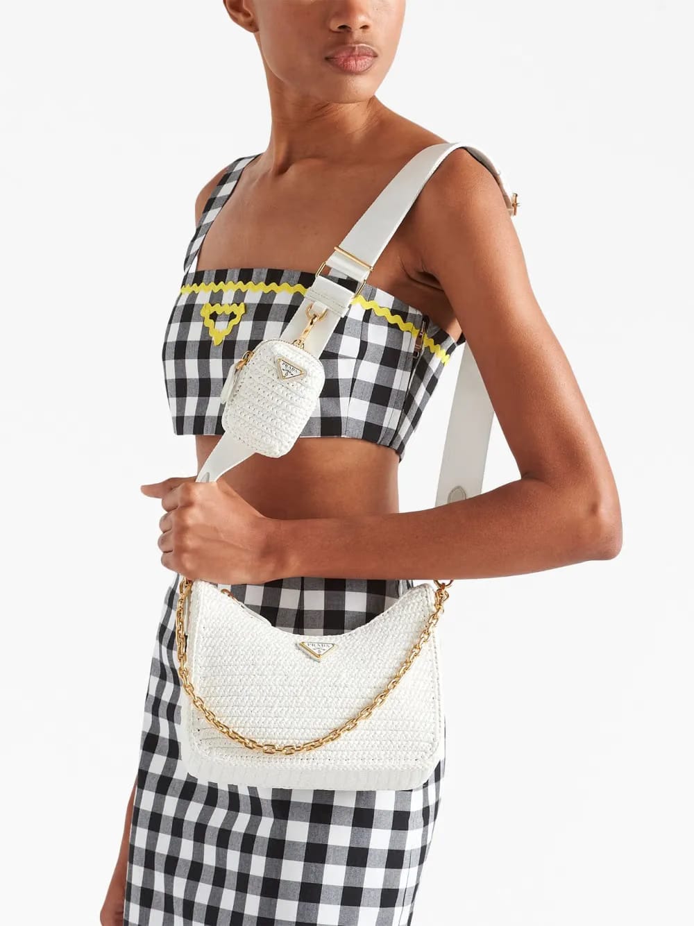 Re-Edition crochet-knit shoulder bag