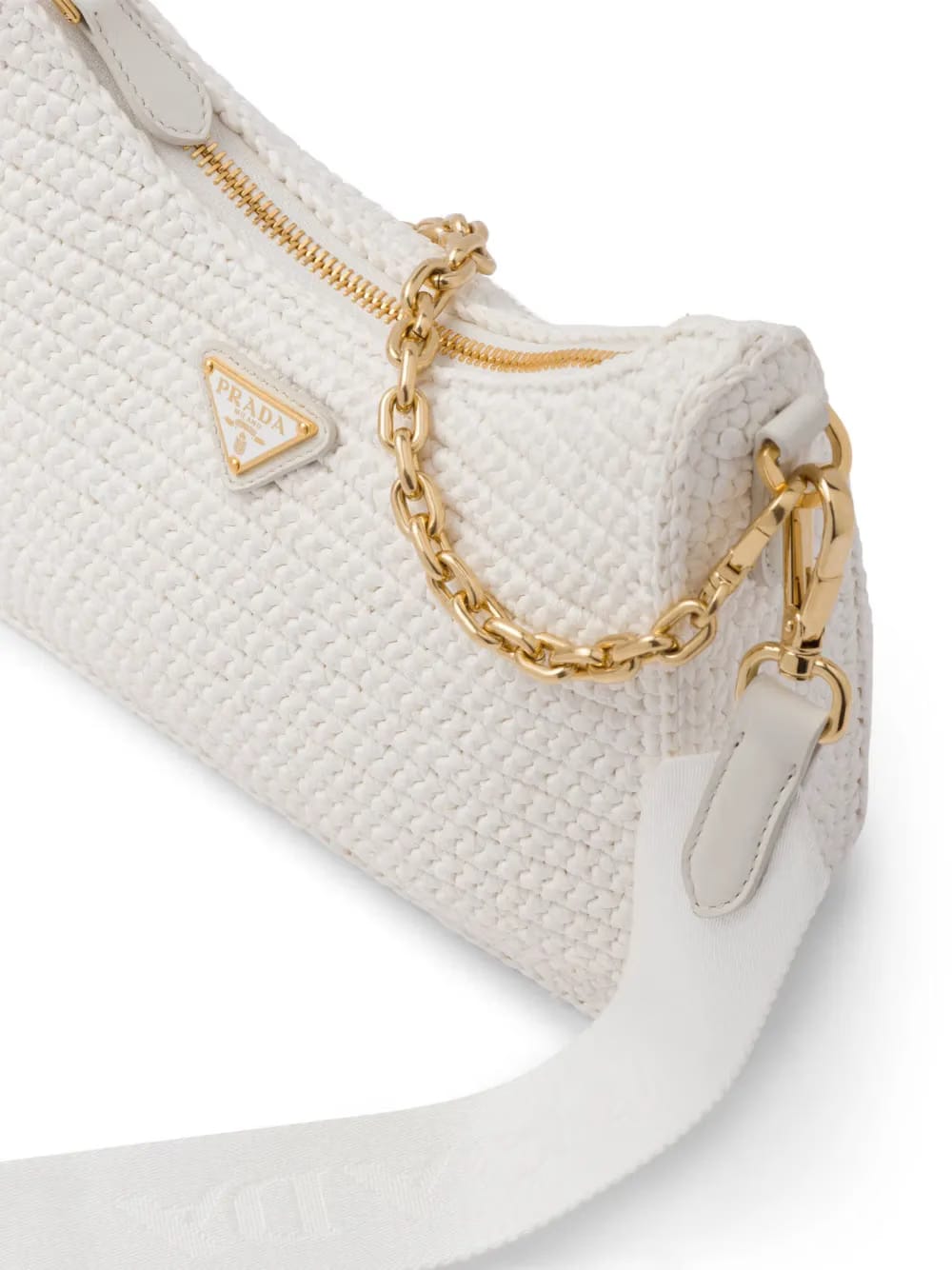 Re-Edition crochet-knit shoulder bag