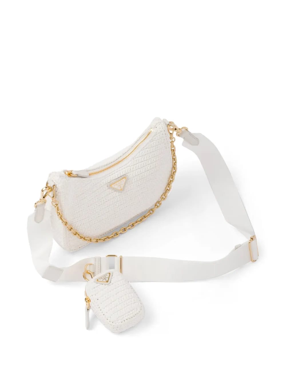 Re-Edition crochet-knit shoulder bag