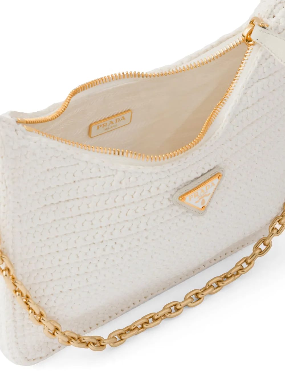 Re-Edition crochet-knit shoulder bag