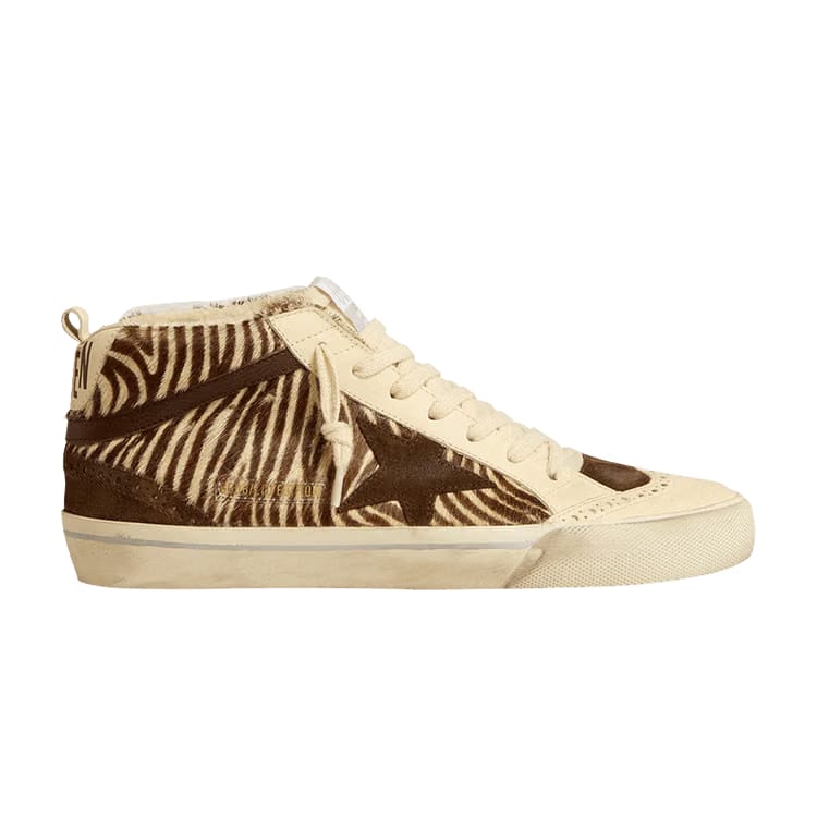 Golden Goose Wmns Mid Star 'Zebra Print'