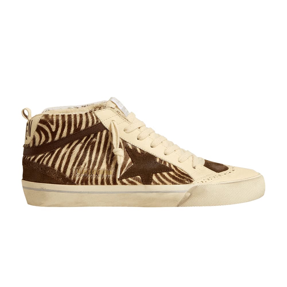 Golden Goose Wmns Mid Star 'Zebra Print'