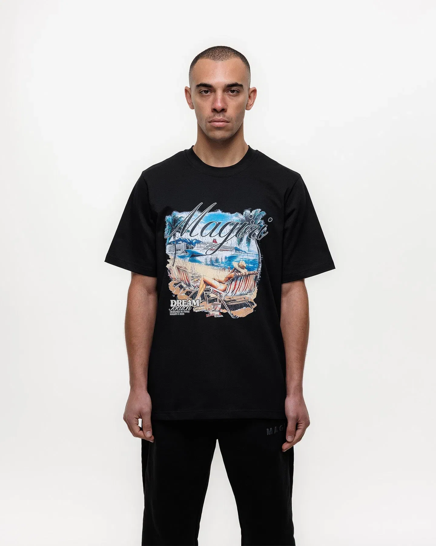 Magiri Dream Beach Printed T-Shirt in Black