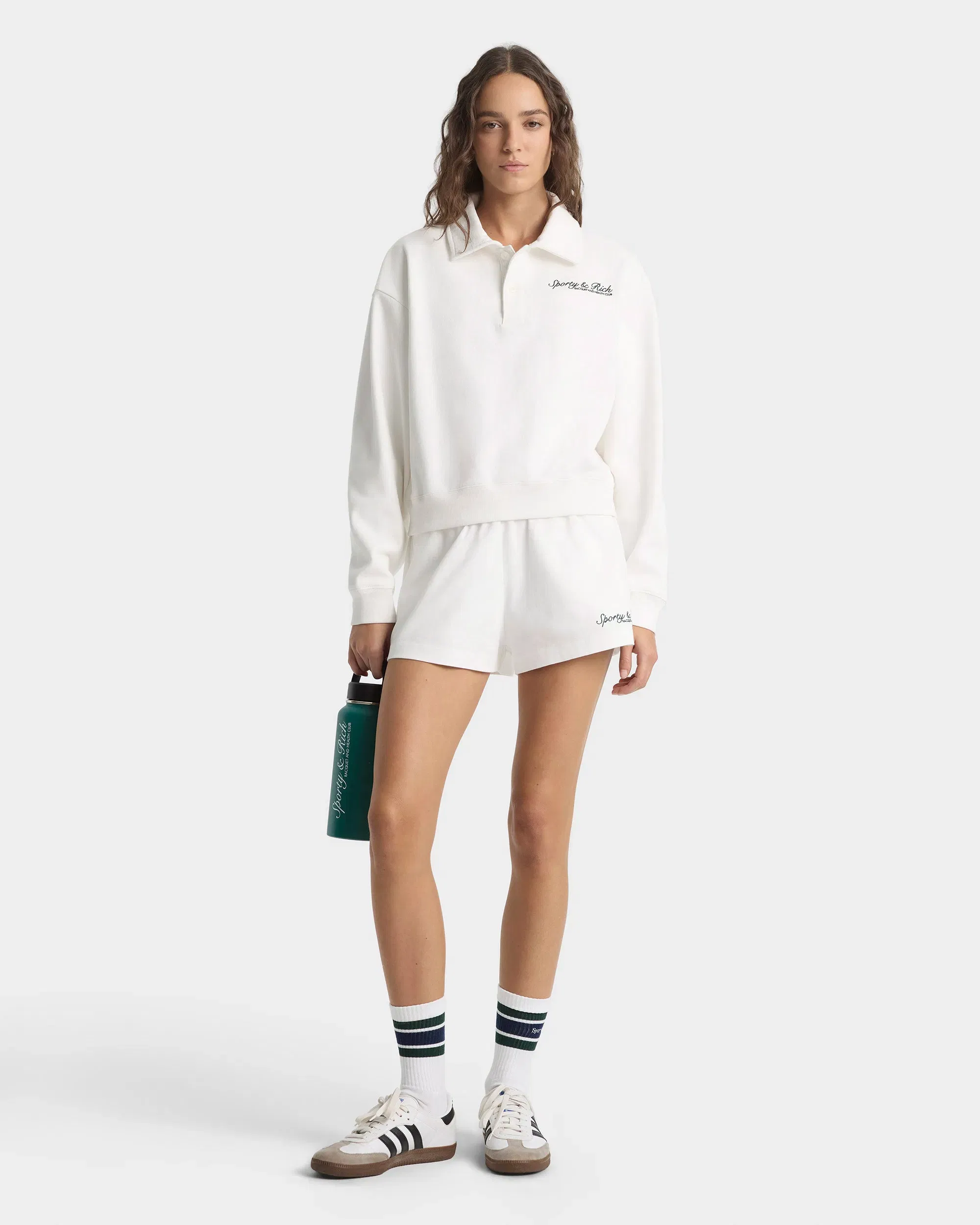 Syracuse Embroidered Polo - White/Forest