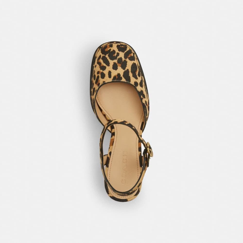 Tea Rose Pump With Leopard Print