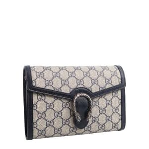 Supreme GG Dionysus Chain Wallet Beige/Blue