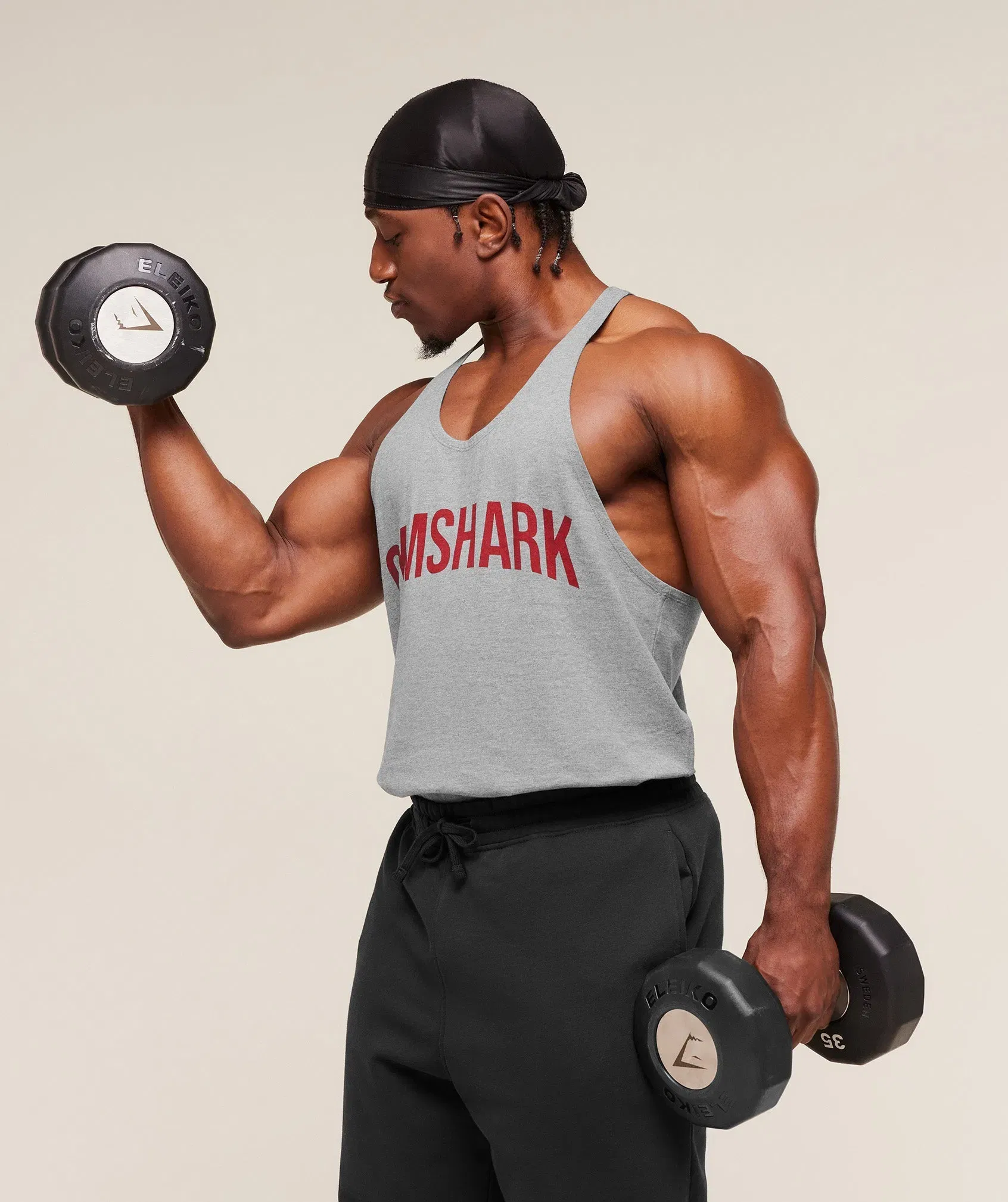 Gymshark Power Stringer - Charcoal Core Marl