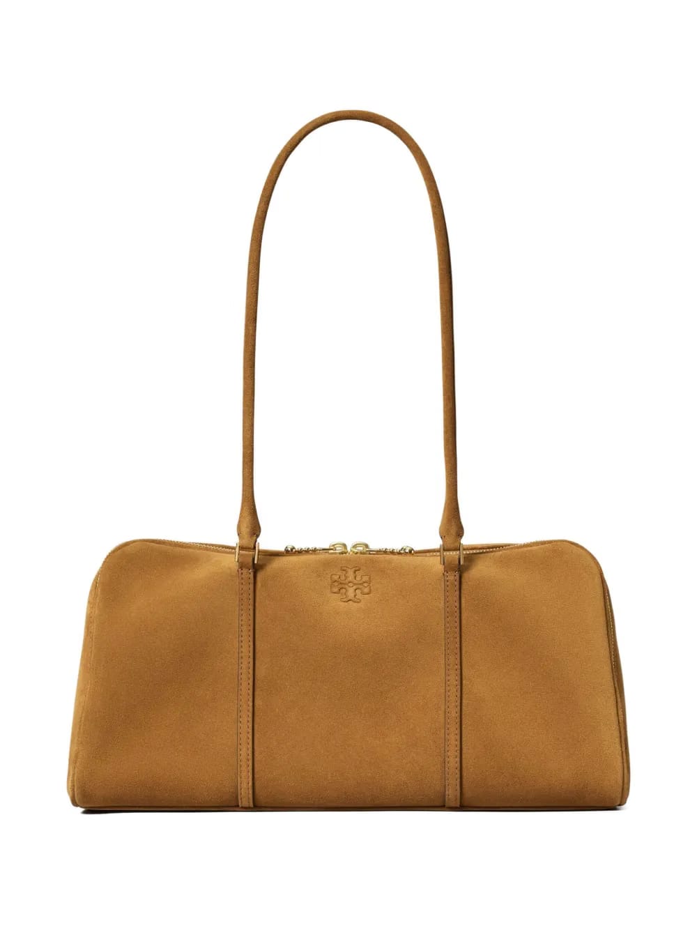 Marshmallow suede shoulder bag