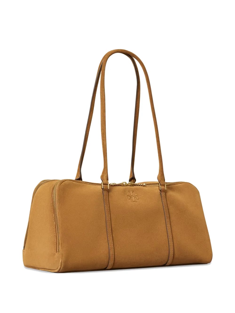 Marshmallow suede shoulder bag