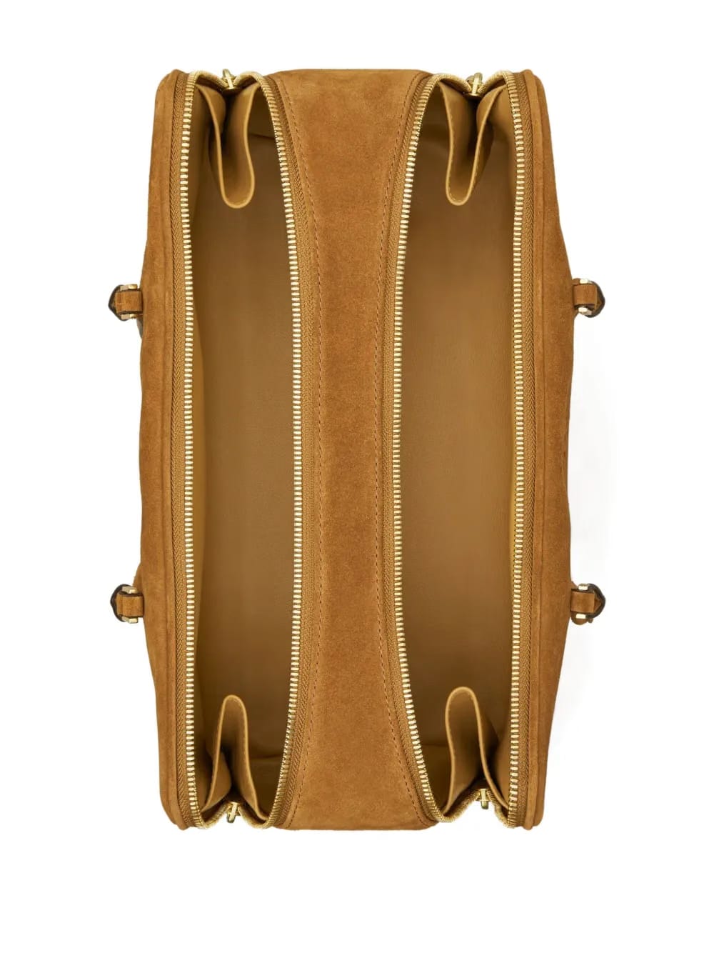 Marshmallow suede shoulder bag
