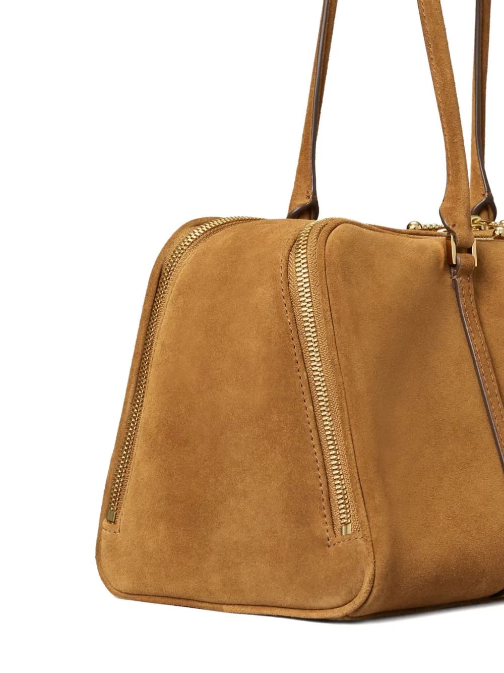 Marshmallow suede shoulder bag