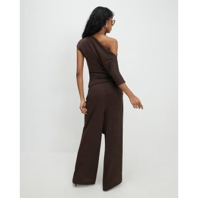 Brown Tie Waist Trousers