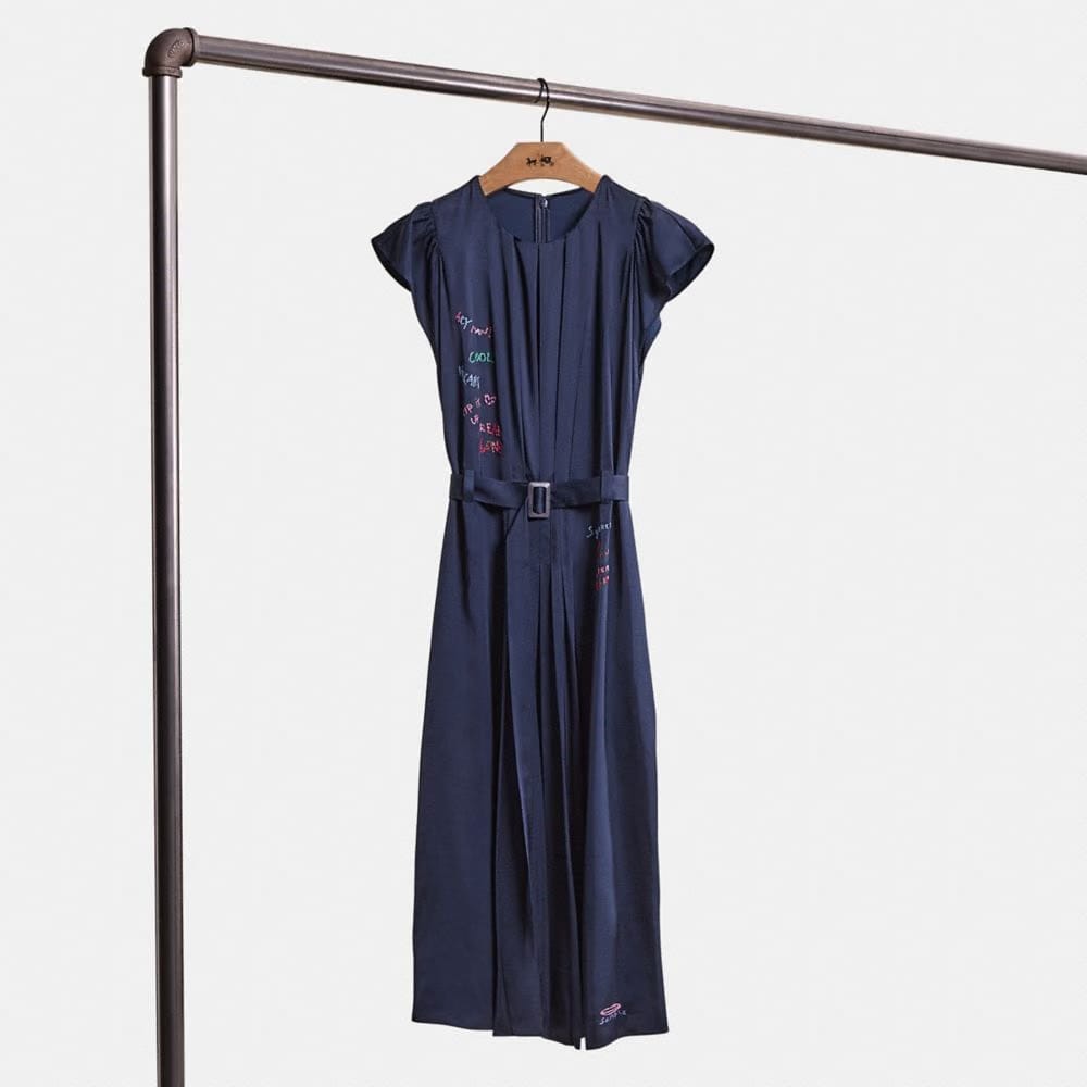 Restored Sleeveless Pleated Dress