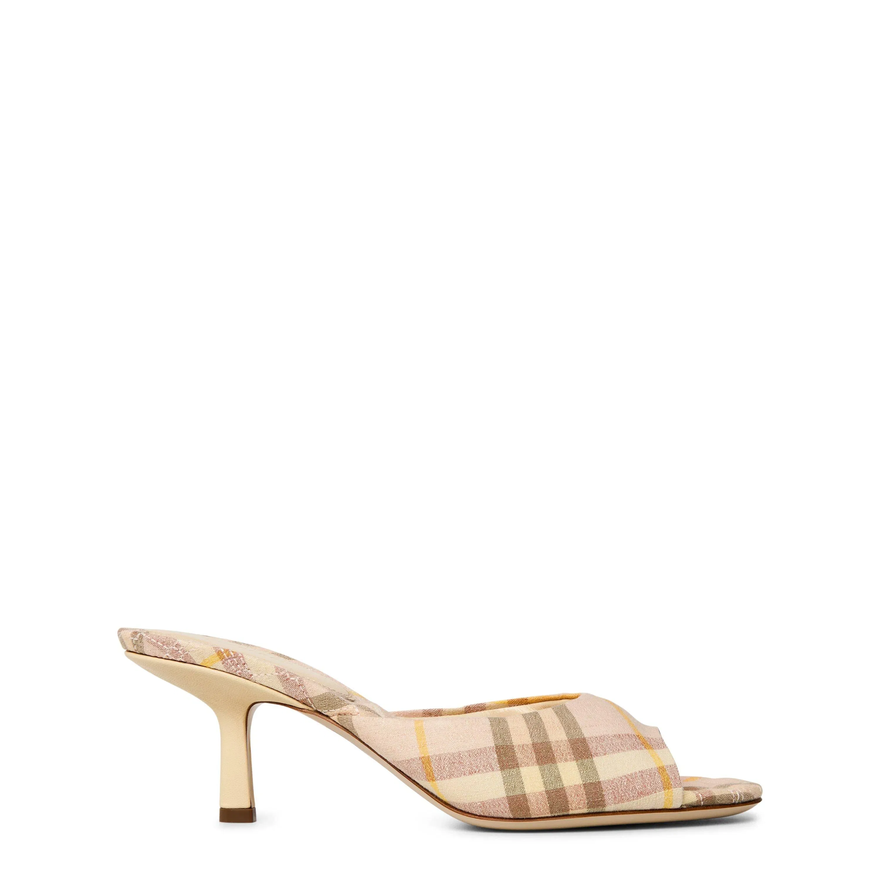 Check 65mm Mews Low Mules