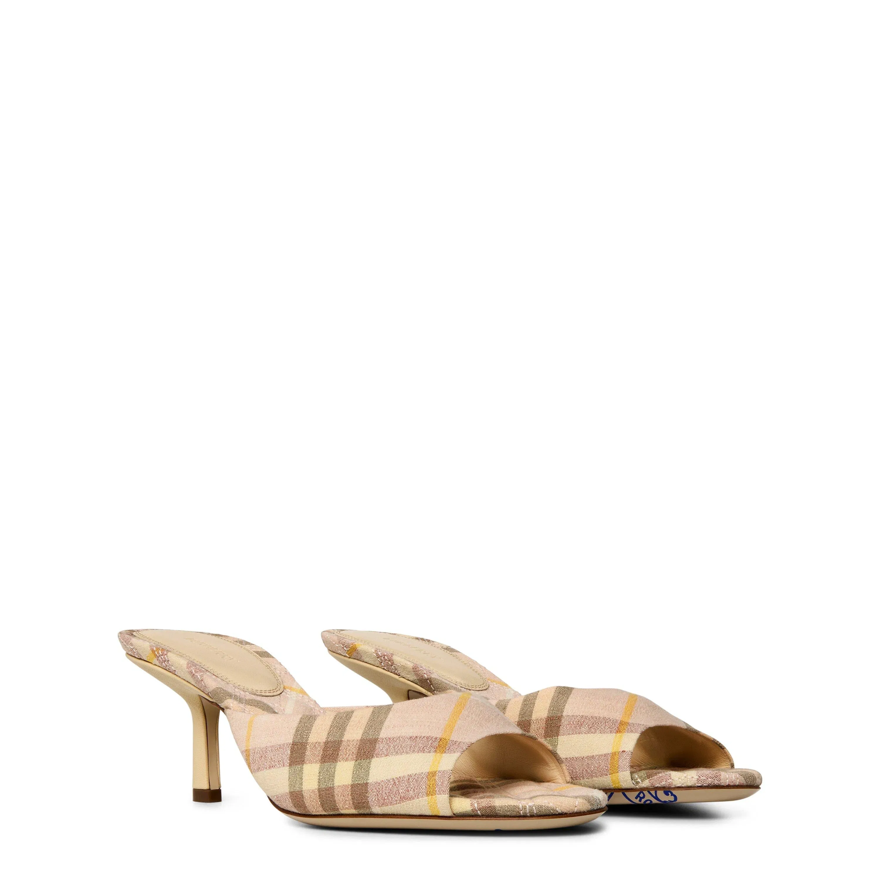 Check 65mm Mews Low Mules