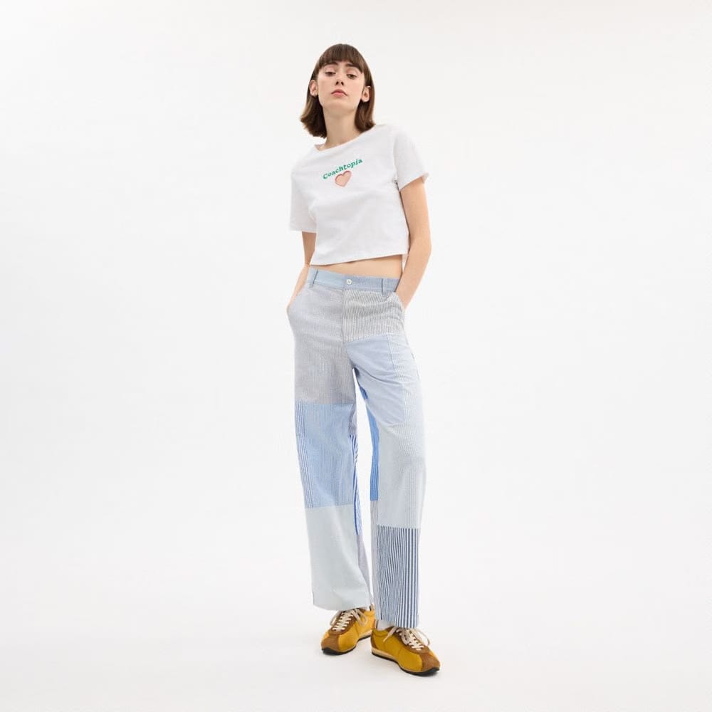 Patchwork Striped Pants