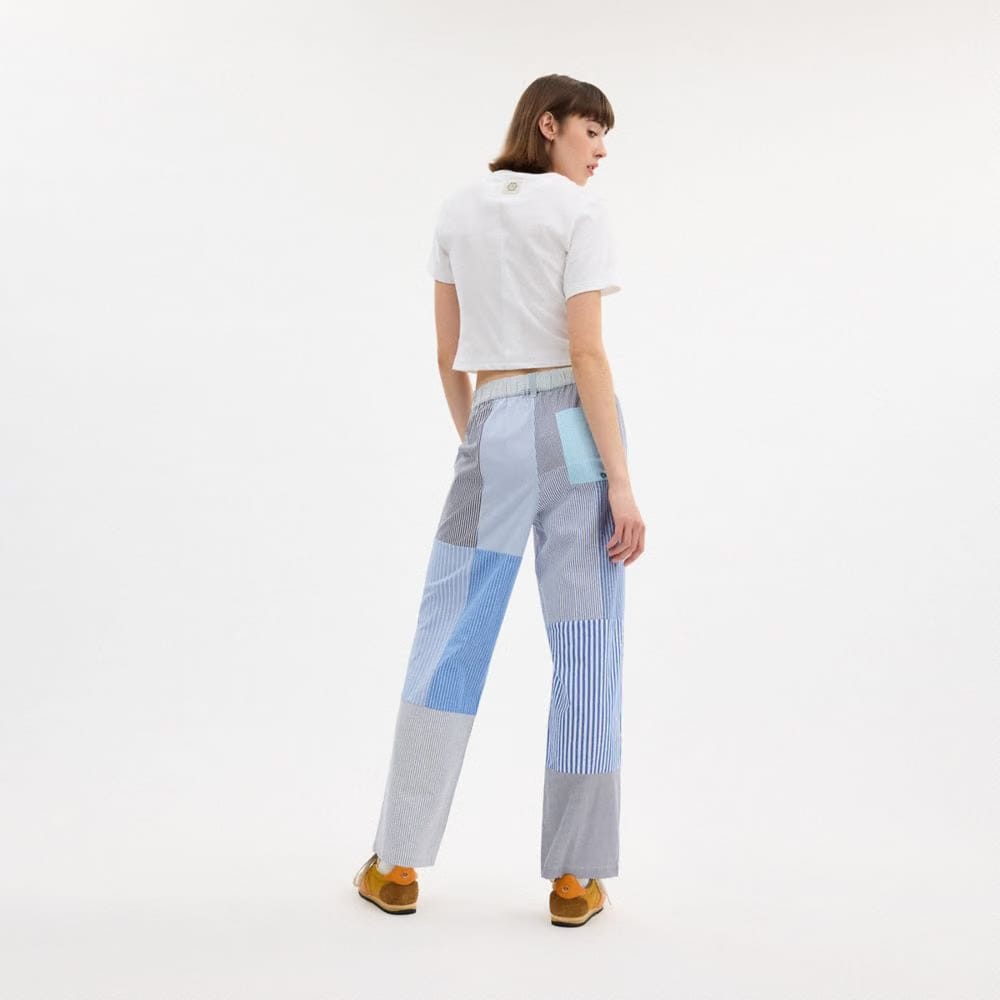 Patchwork Striped Pants