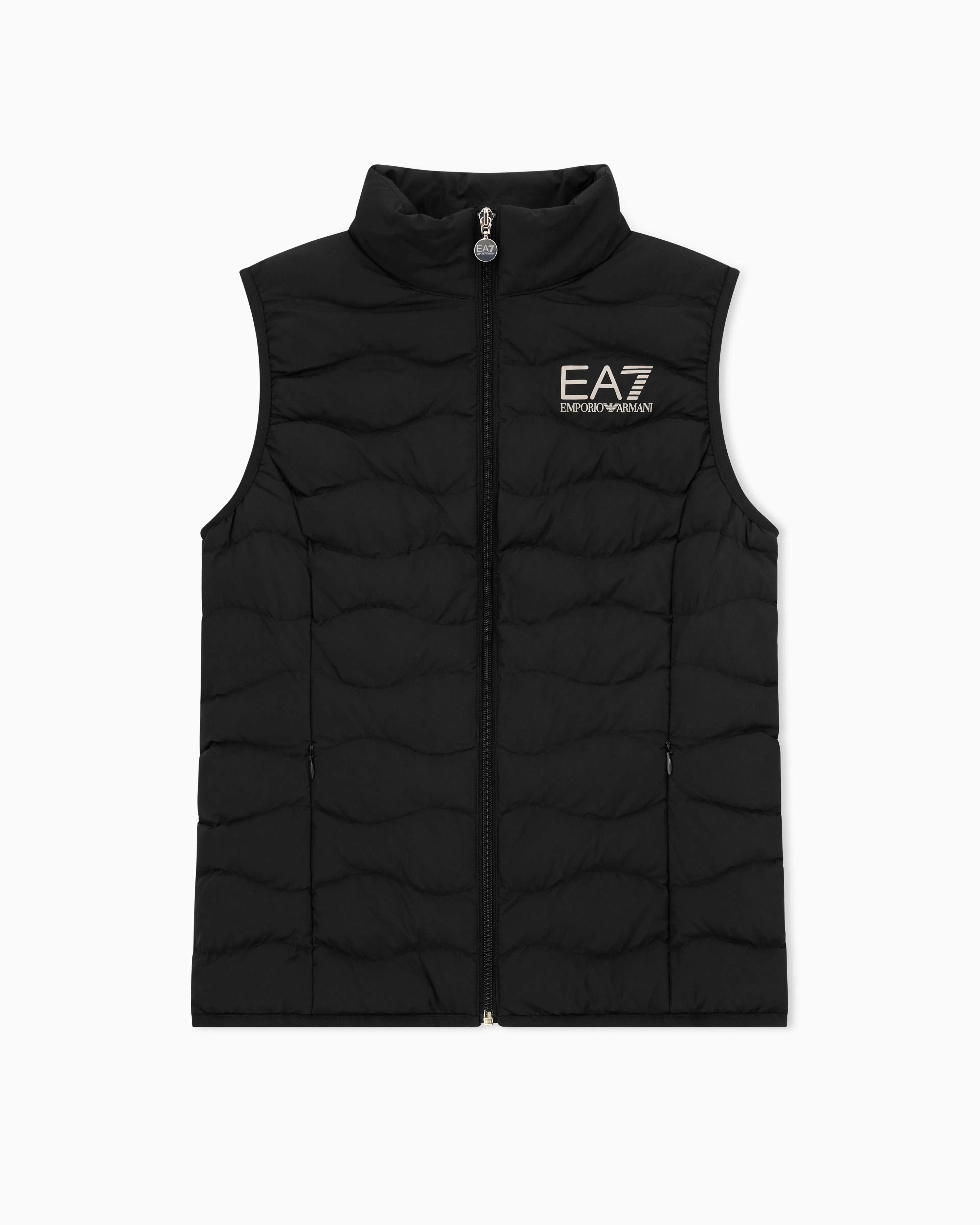 EA7 Nylon gilet with lightly padded wave quilting Core Lady