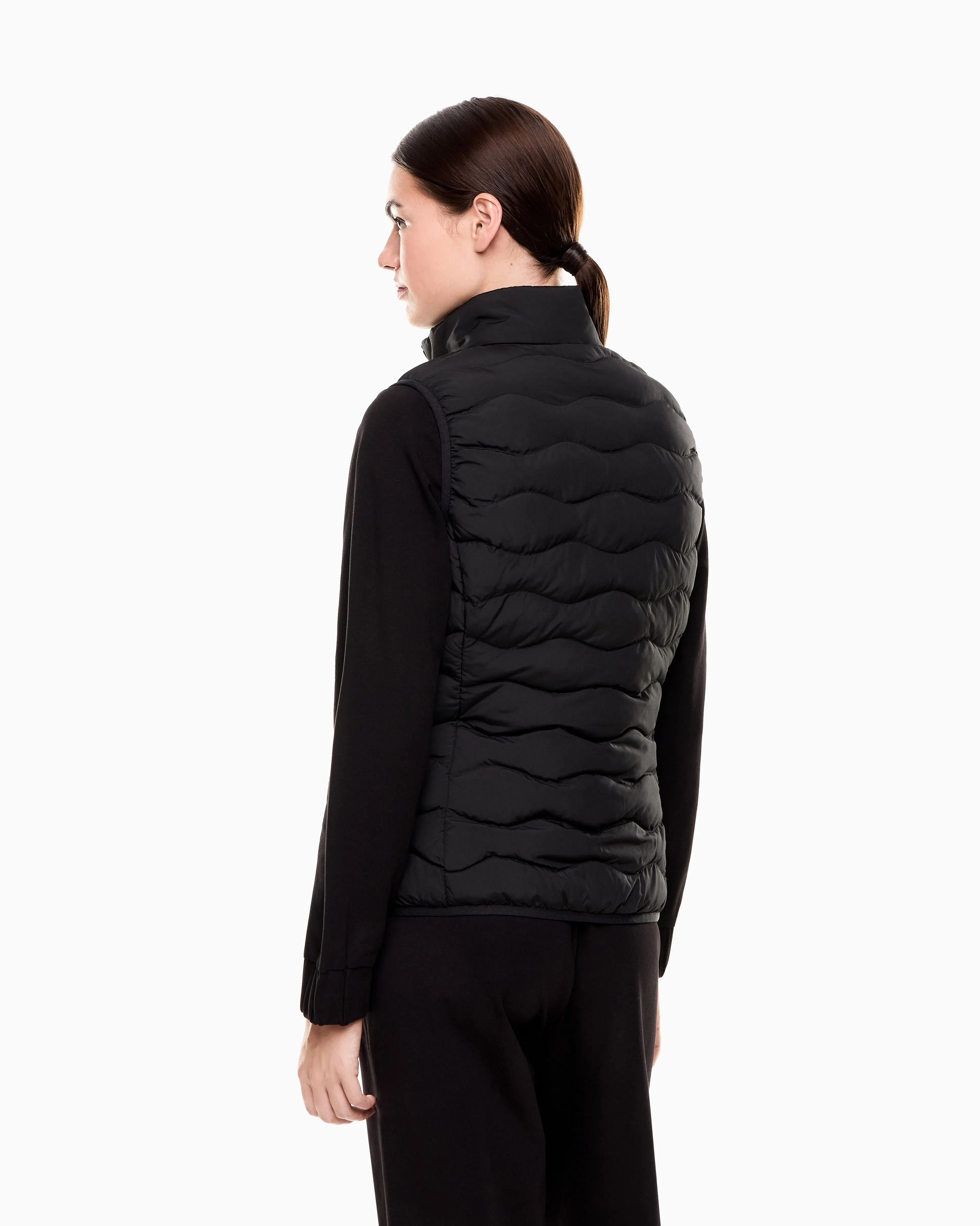EA7 Nylon gilet with lightly padded wave quilting Core Lady