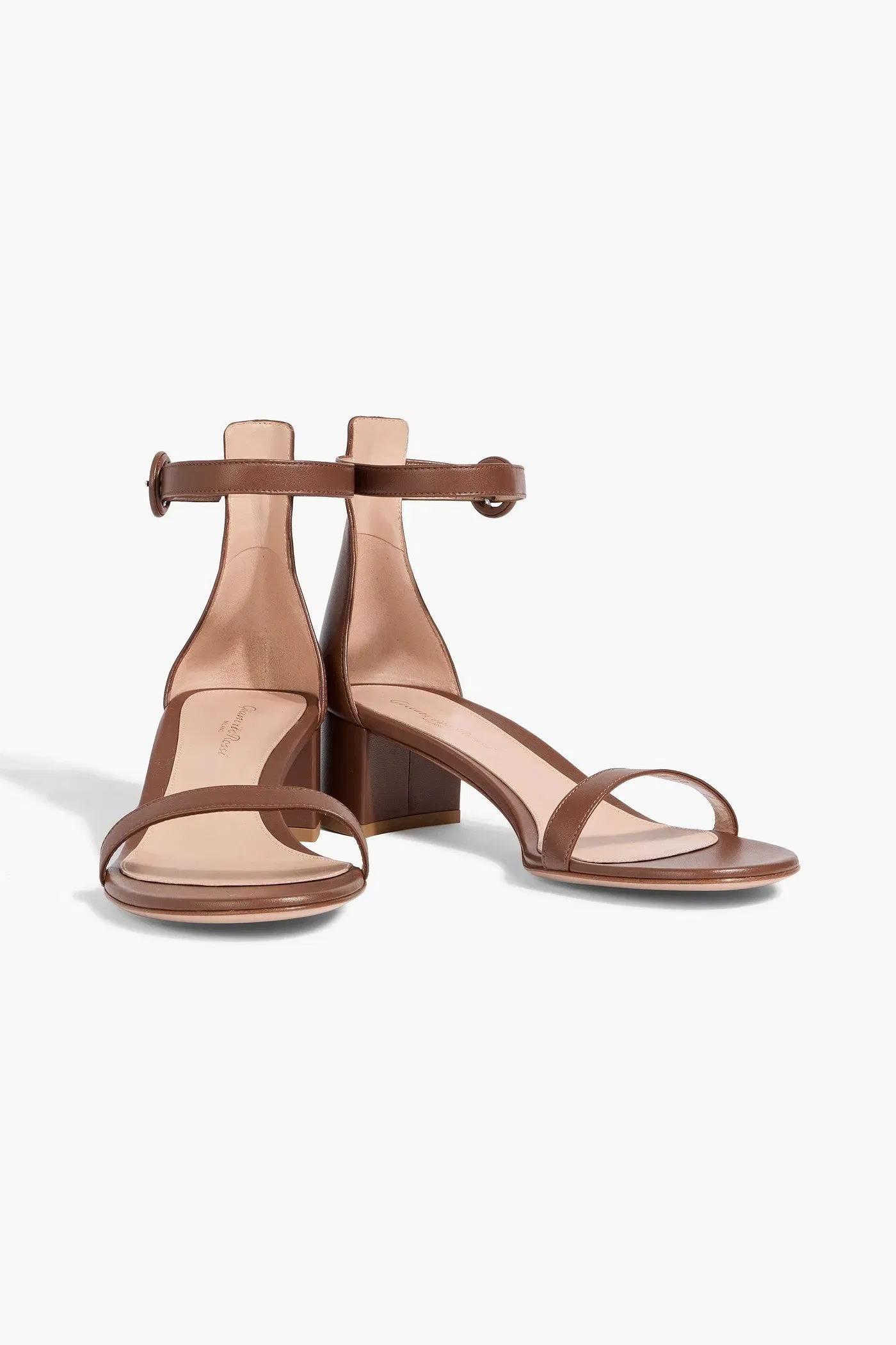 Gianvito Rossi Gaeta 45 Leather Sandals Brown Women's