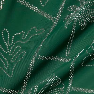 Green Strappy Embellished Swimsuit