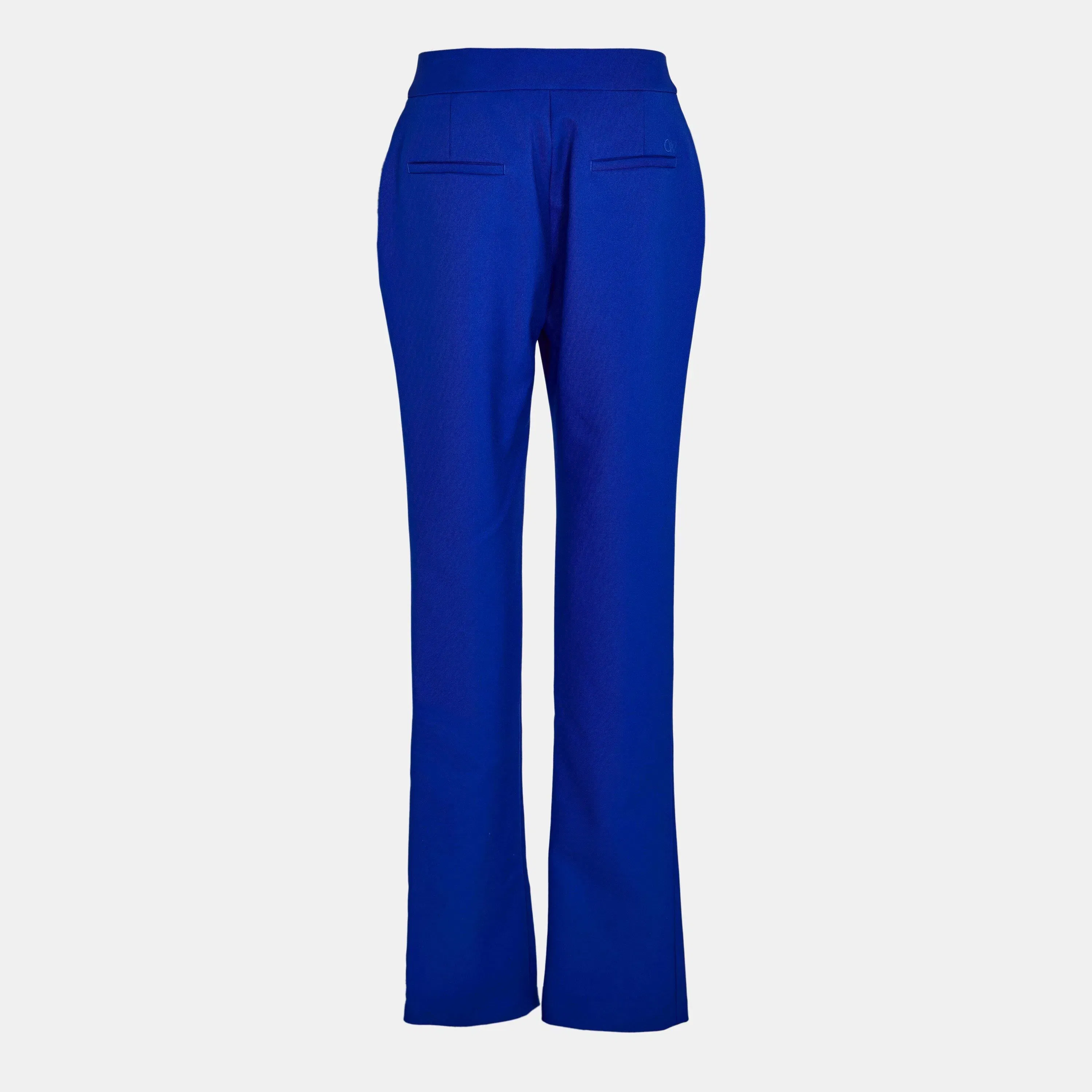 High Waisted Slim Fit Split Hem Trousers
