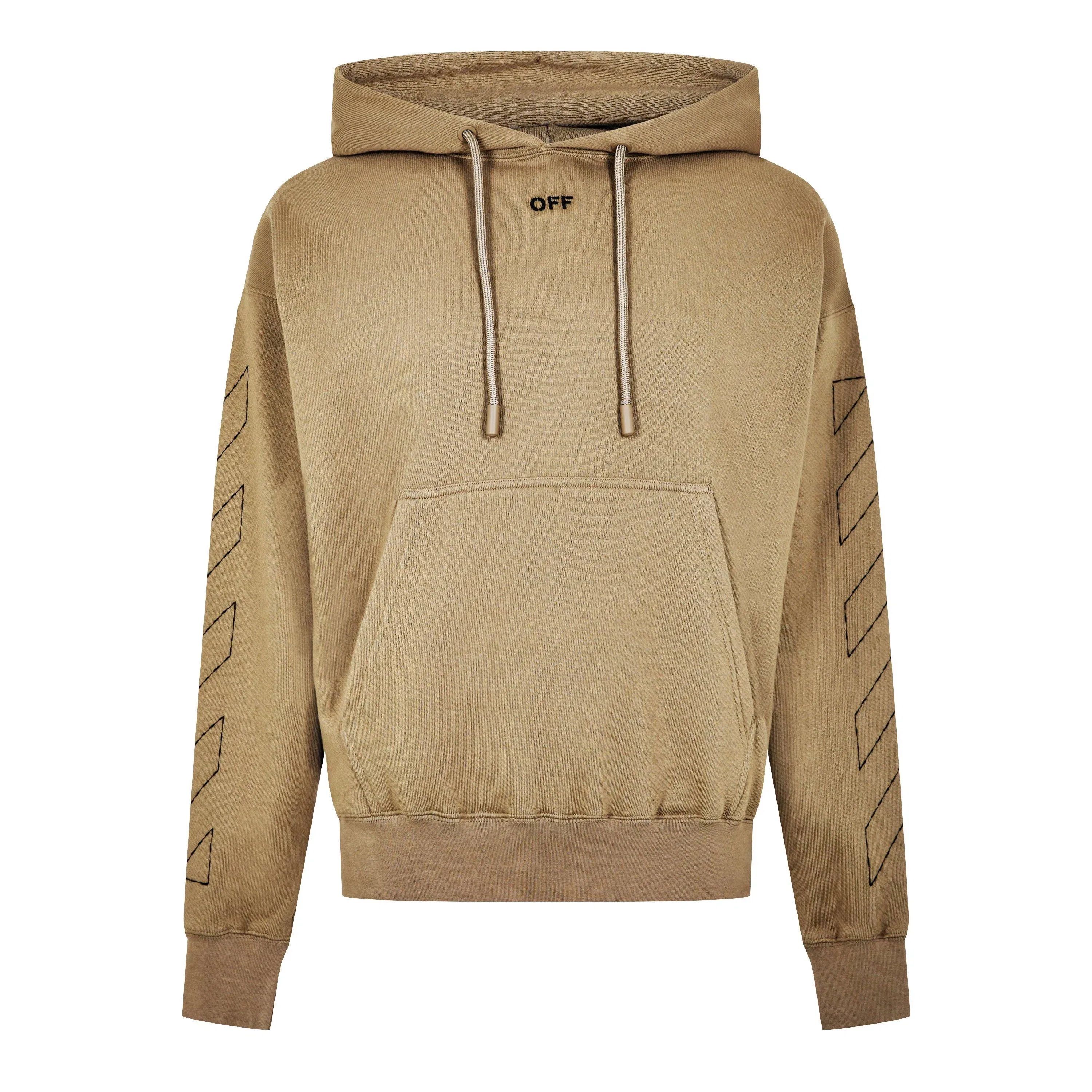 -Stitch Cotton Long Sleeve Pull Over Hoodie