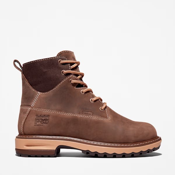 Timberland Hightower 6" Alloy Toe Waterproof Work Boot Turkish Coffee Brown Women'S
