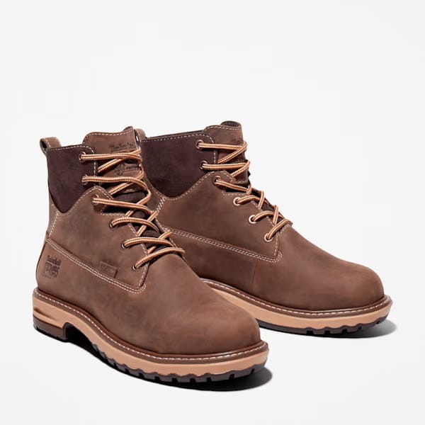 Timberland Hightower 6" Alloy Toe Waterproof Work Boot Turkish Coffee Brown Women'S