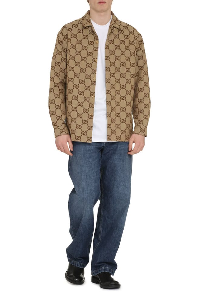 Maxi GG canvas overshirt