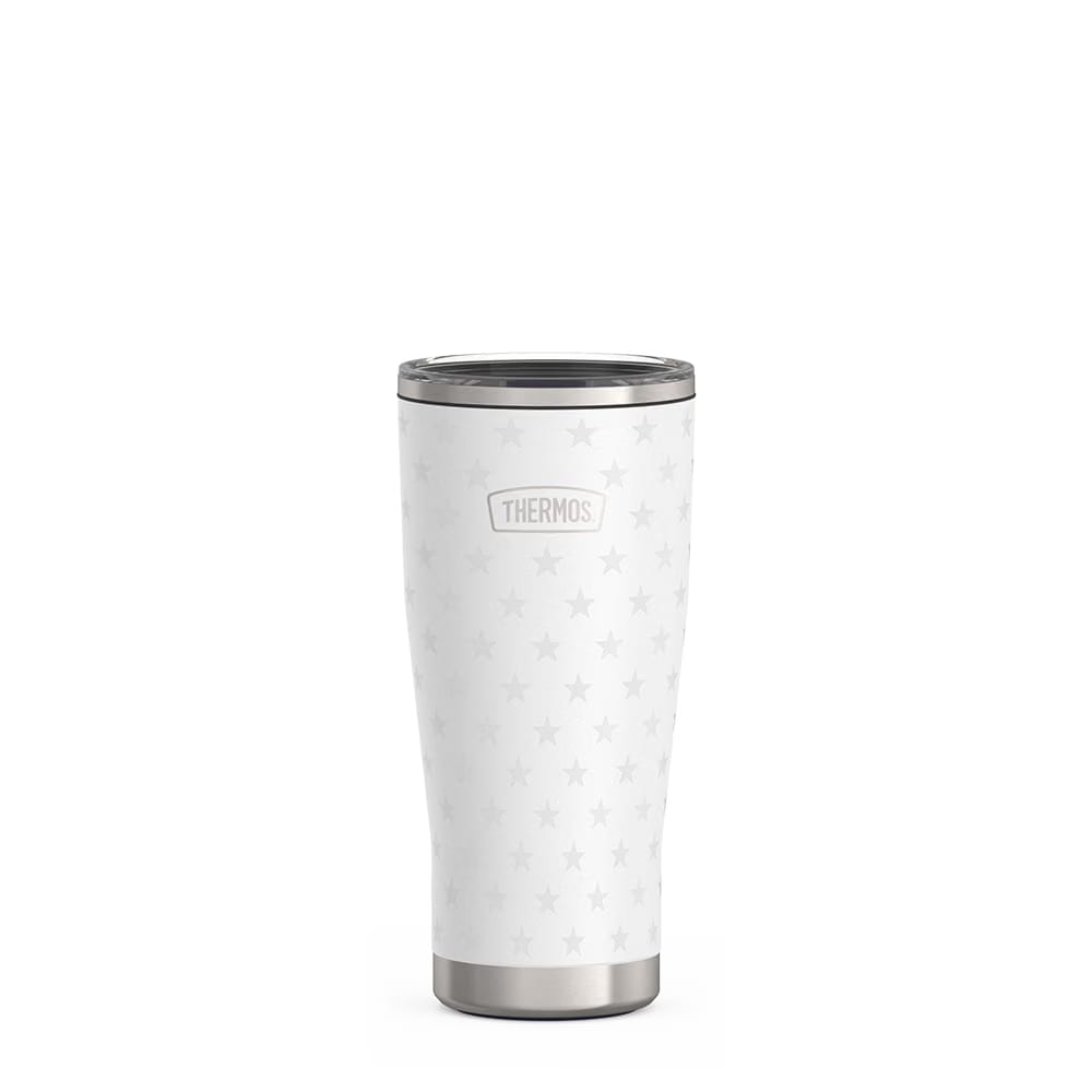 Thermos 24oz ICON TUMBLER WITH SLIDE LOCK LID White Stars