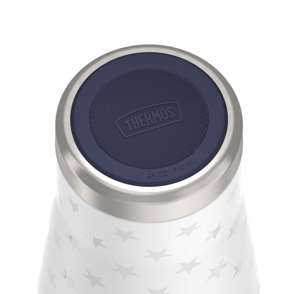 Thermos 24oz ICON TUMBLER WITH SLIDE LOCK LID White Stars