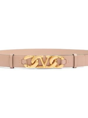 Vlogo chain shiny calfskin belt