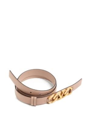 Vlogo chain shiny calfskin belt