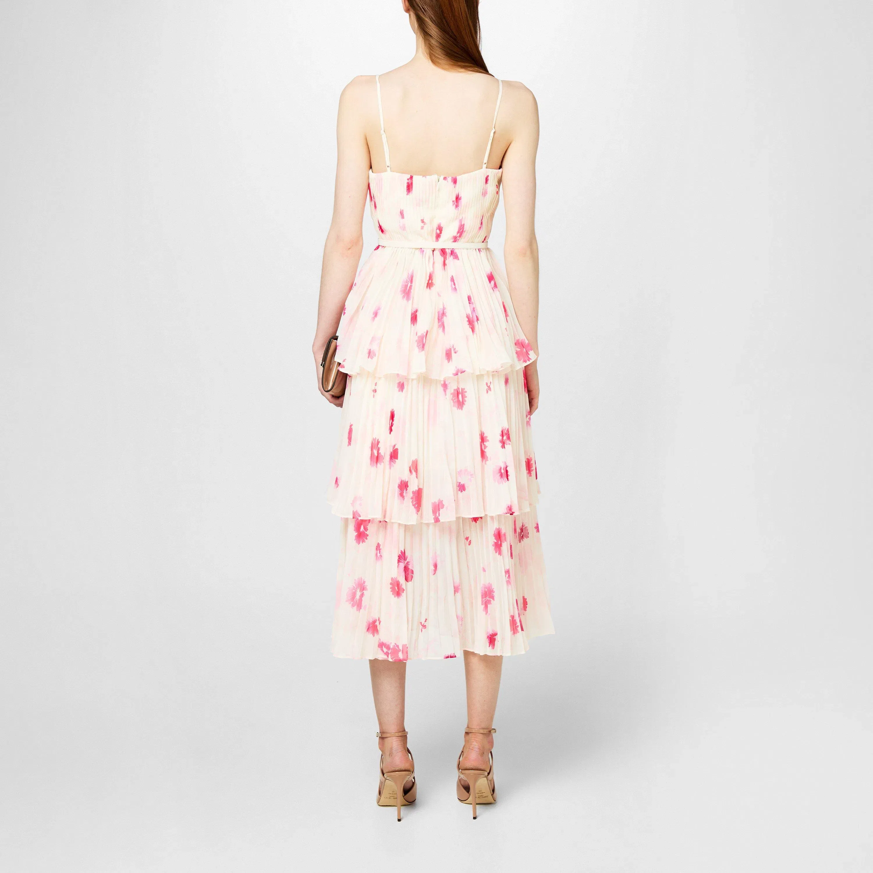 Printed Tiered Midi Dress