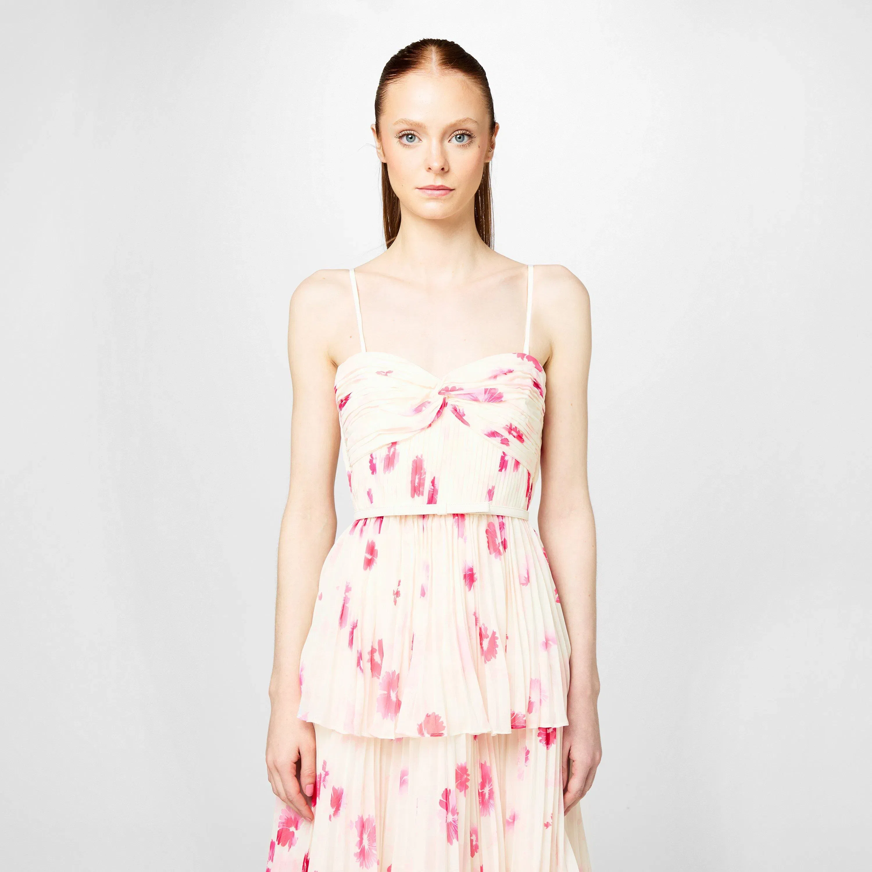 Printed Tiered Midi Dress
