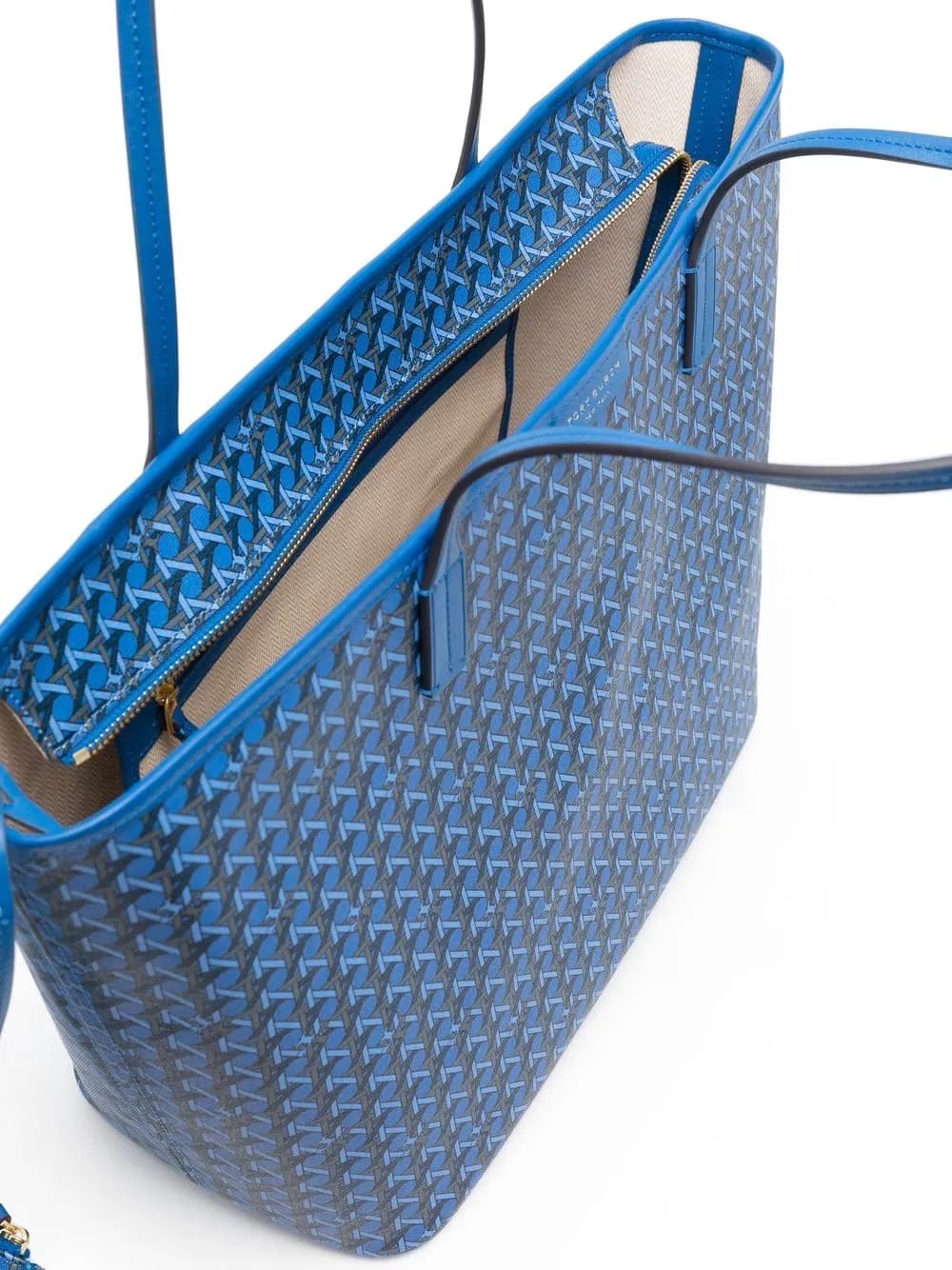 Basketweave-pattern tote bag