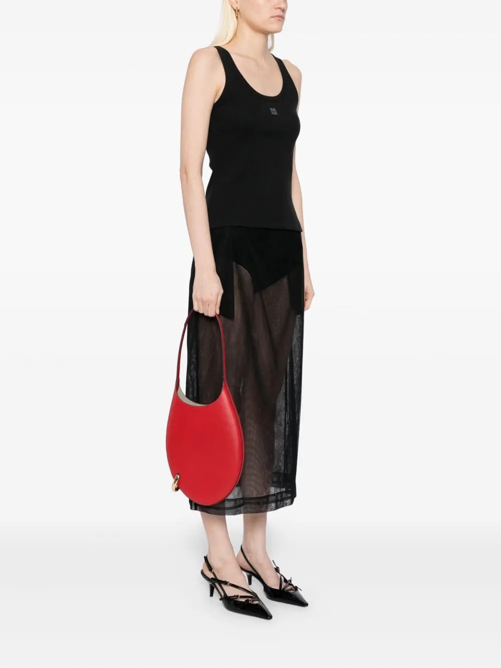 Pierced shoulder bag