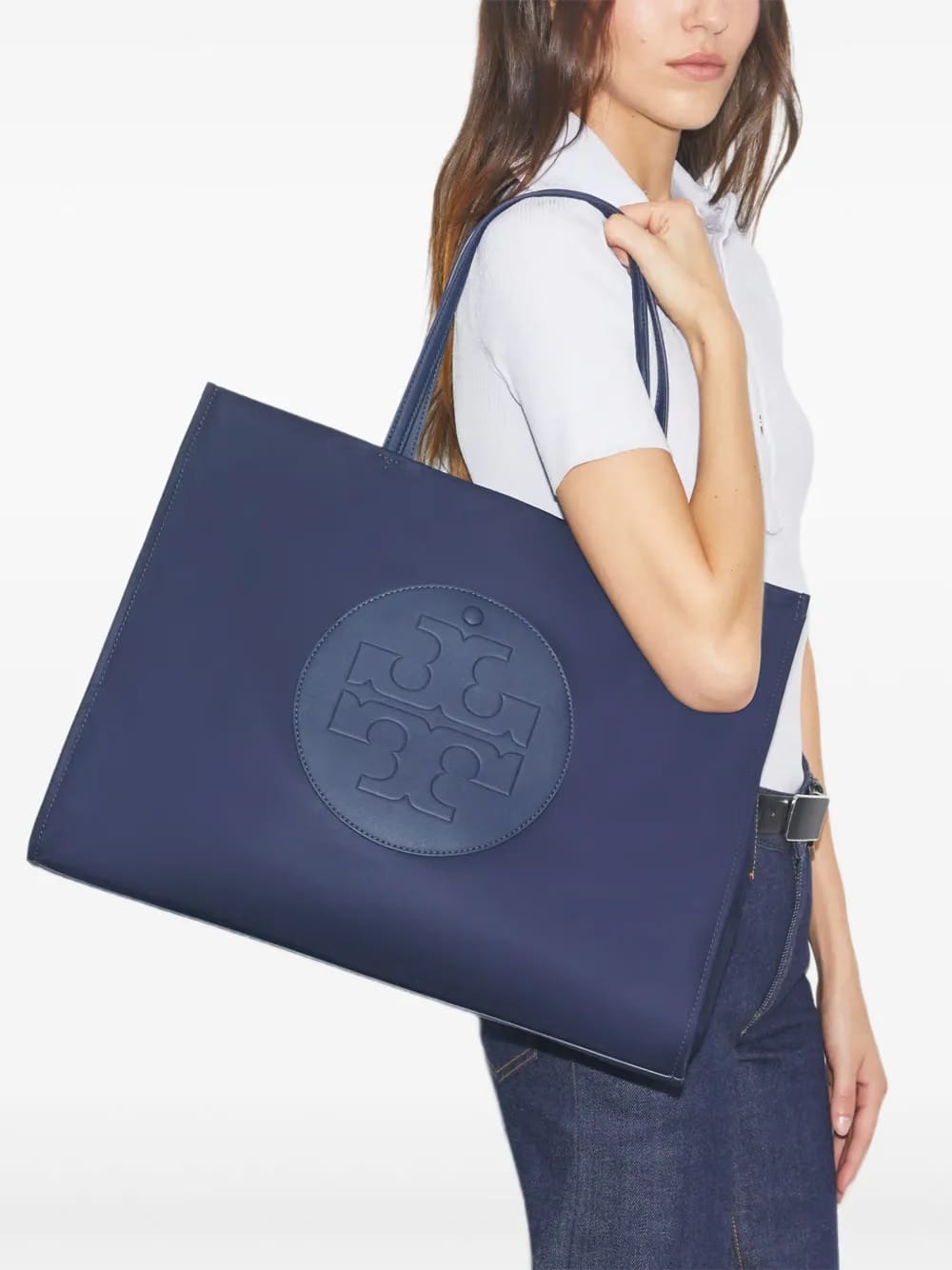 Ella logo-embossed tote bag
