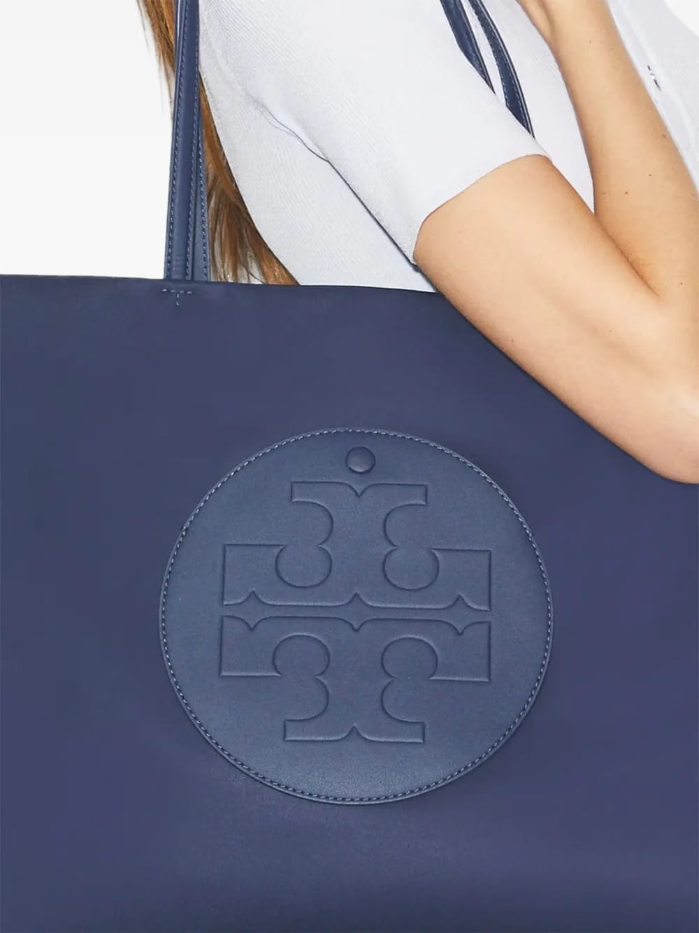 Ella logo-embossed tote bag
