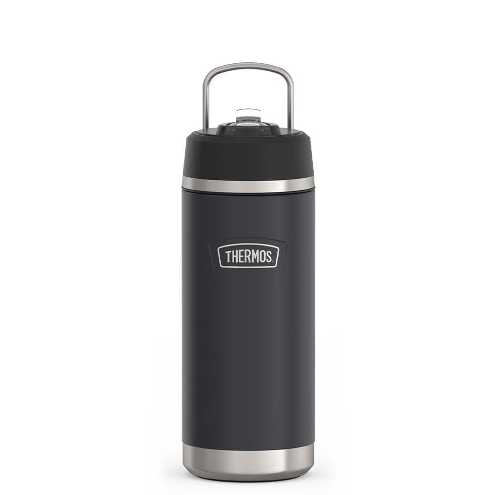 Thermos 18oz Icon Kids Water Bottle With Straw Lid Granite